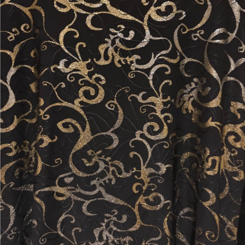 Black and Gold Swirl Patterned Fabric